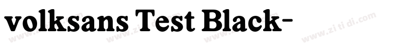 volksans Test Black字体转换